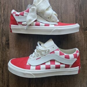 Rare!!!! Vans Purlicue (Year Of The Pig) Red and White Checkered Men's Shoes